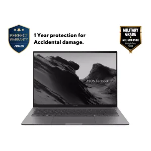 ASUS ZenBook S 14 OLED UX5406AA-SW046W ultra-nazik premium noutbuk ön görünüşü.