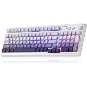 AULA S99 Pro Gradient Purple bənövşəyi mexaniki klaviatura RGB işıqlandırma ilə.