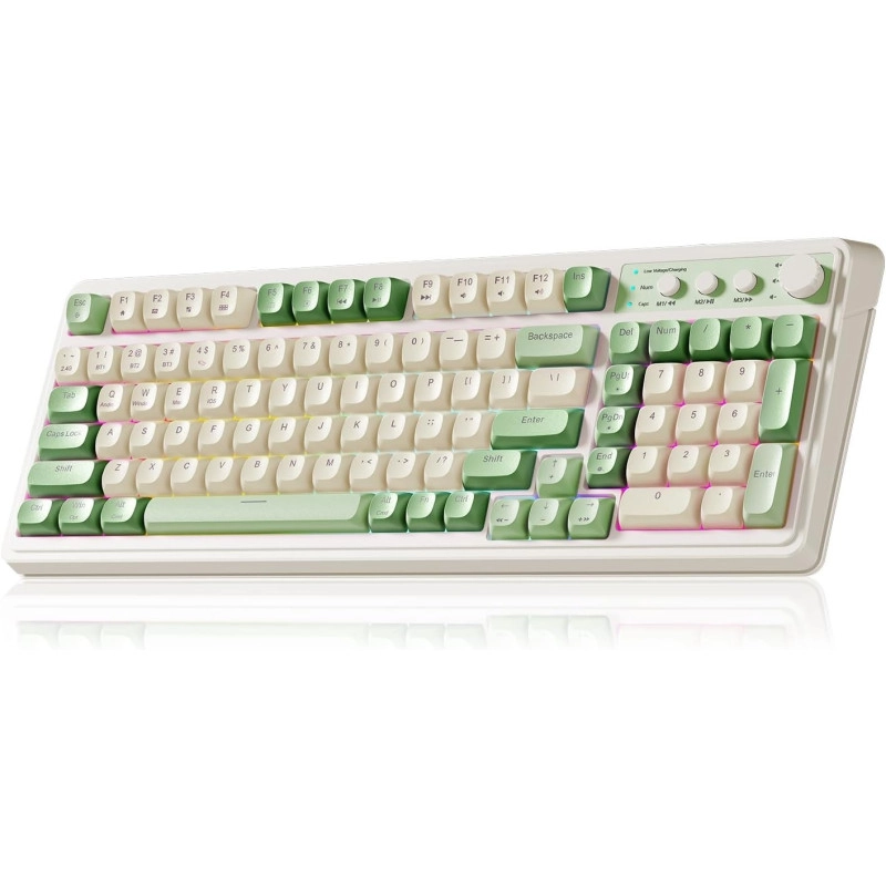 LA S99 Pro Silicone Gaming Keyboard mexaniki klaviatura RGB işıqlandırma ilə.