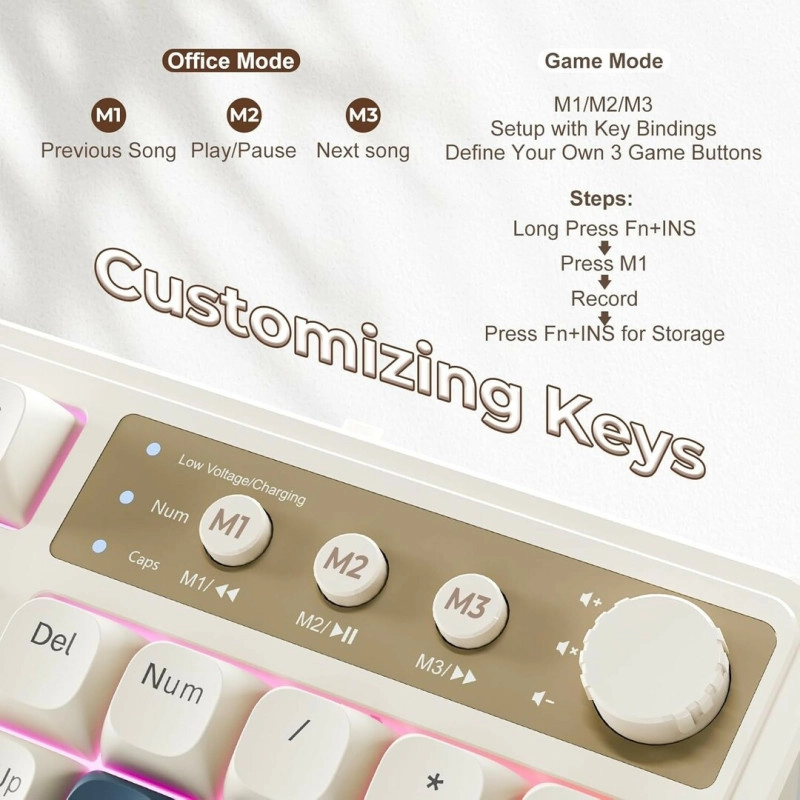 AULA S99 Pro Silicone Gaming Keyboard mexaniki klaviatura RGB işıqlandırma ilə.