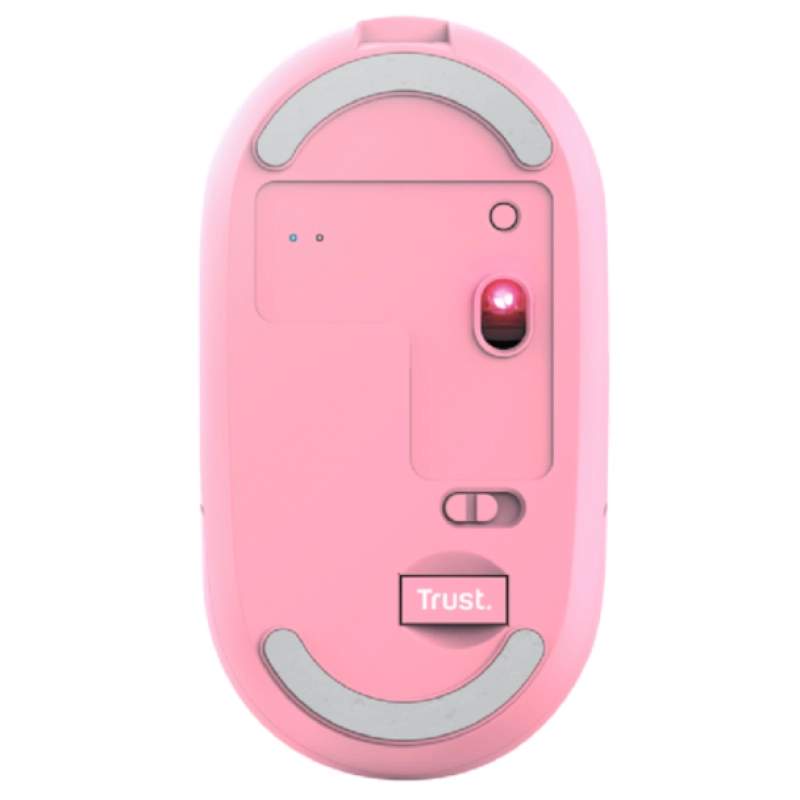 rust Puck Rechargeable Pink Mouse ultra-nazik çəhrayı simsiz siçan ön görünüşü.